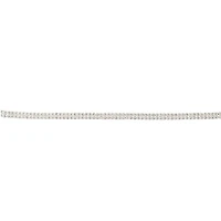 Silver Fine Double Strand Diamante Choker