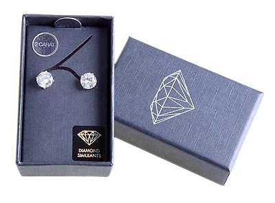 Clous rond en cristal 2 Ct