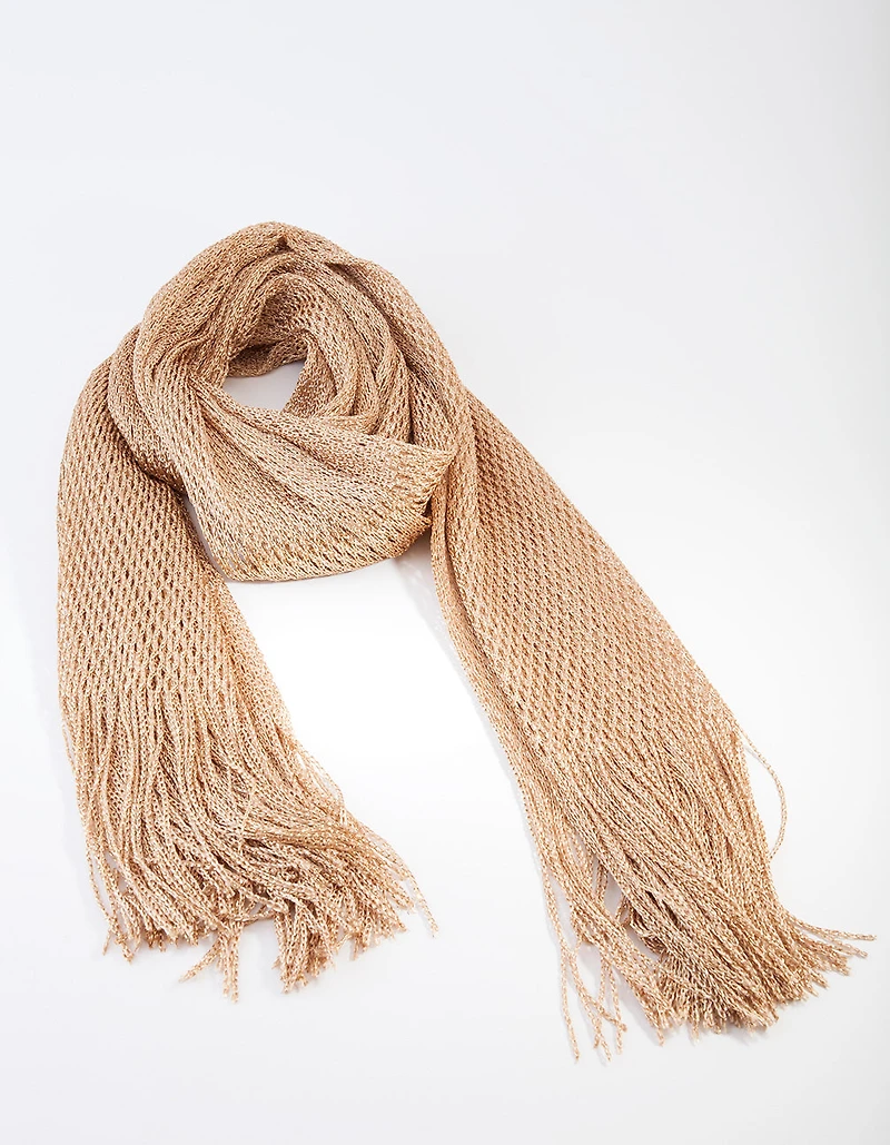Gold Long Drape Scarf