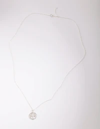 Sterling Silver Cubic Zirconia Tree Of Life Necklace