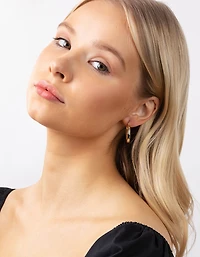 Gold Plated Medium Hoop Earrings