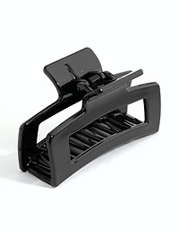 Black Rectangle Outline Hair Claw Clip