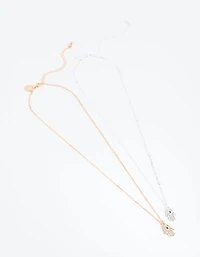 Mixed Metal Hamsa Hand Necklace Pack