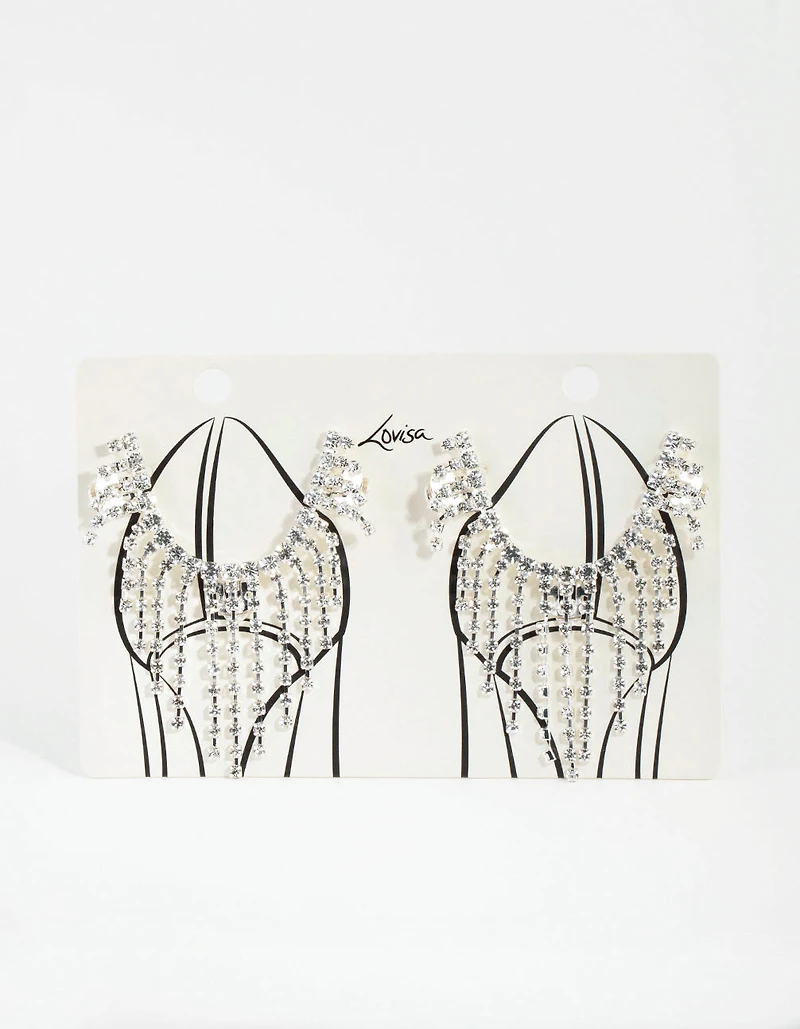 Crystal Back Drape Shoe Clip