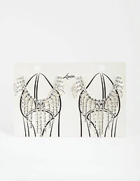 Crystal Back Drape Shoe Clip
