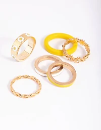 Gold Daisy Ring Pack
