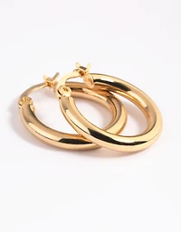 Gold Plated Thin Hoop Earrings