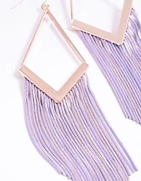 Rose Gold Snake Chain Drop Earrings