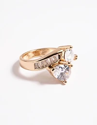 Anneau de croisement en zircone doré