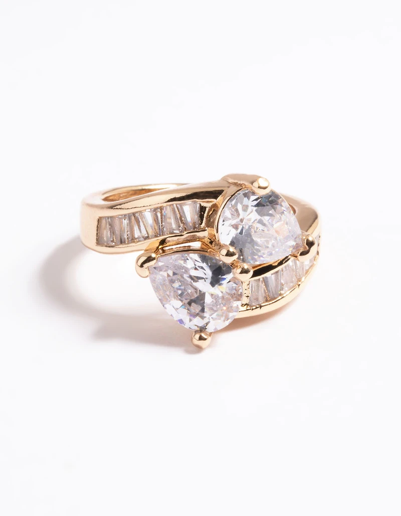 Anneau de croisement en zircone doré