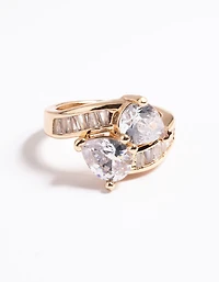 Anneau de croisement en zircone doré