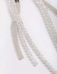 Cubic Zirconia Snake Cupchain Drop Earrings