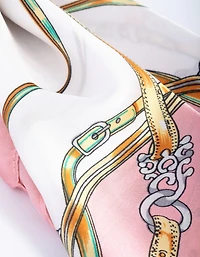 Fabric Blush Chain Print Scarf
