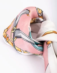 Fabric Blush Chain Print Scarf