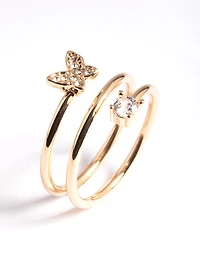 Anneau Mini Papillon en or