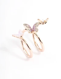 Rose Gold Butterfly Wrap Ring