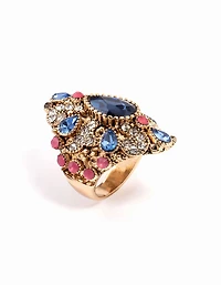Gold Grand Pear Ring