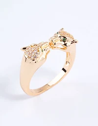 Gold Double Cheetah Ring