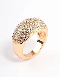 Gold Pave Dome Ring