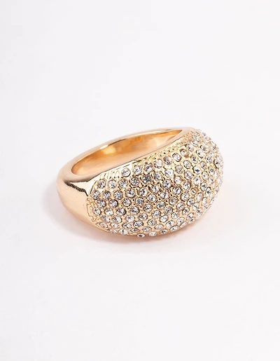 Gold Pave Dome Ring