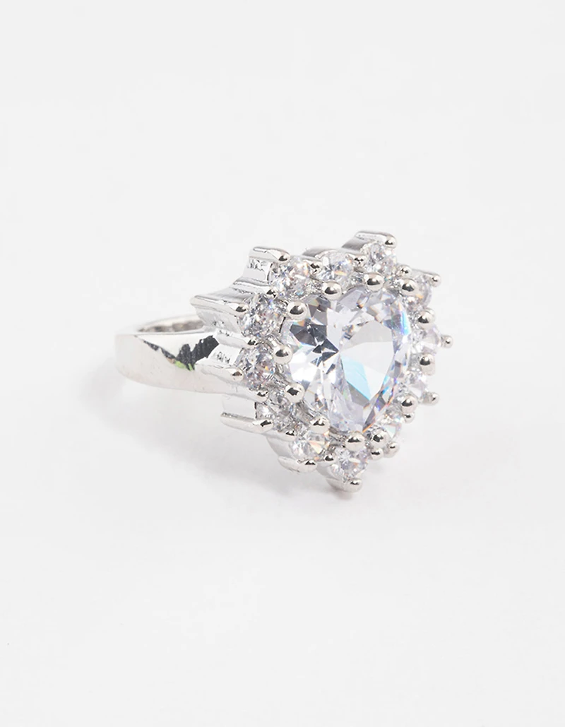 Silver Grand Heart Ring