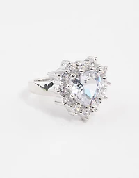 Silver Grand Heart Ring