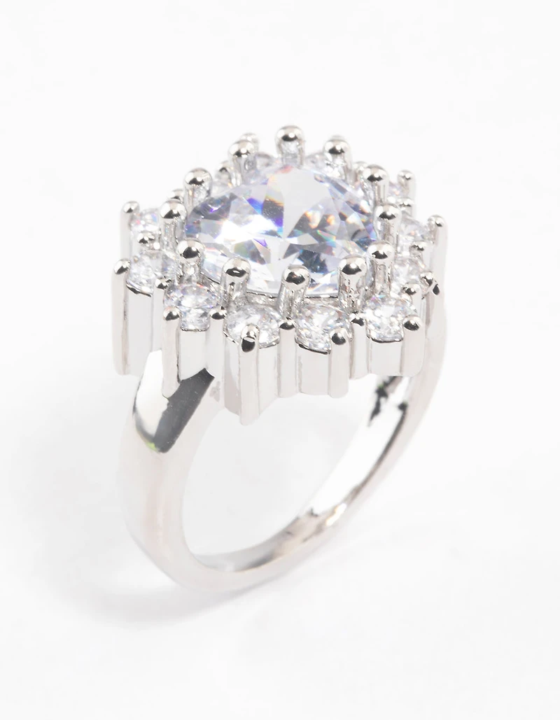 Silver Grand Heart Ring