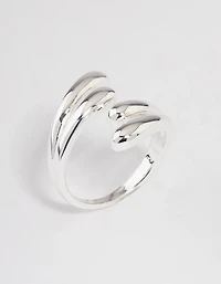 Silver Plated Double Row Wrap Ring