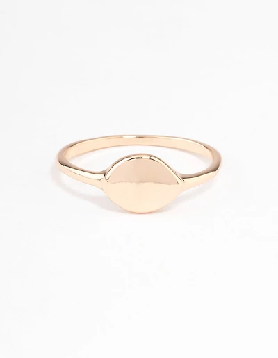 Gold Rounded Metal Ring