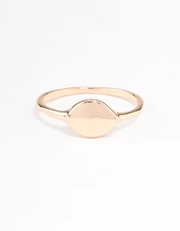 Gold Rounded Metal Ring