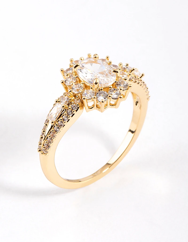 Bague opulente plaquée or