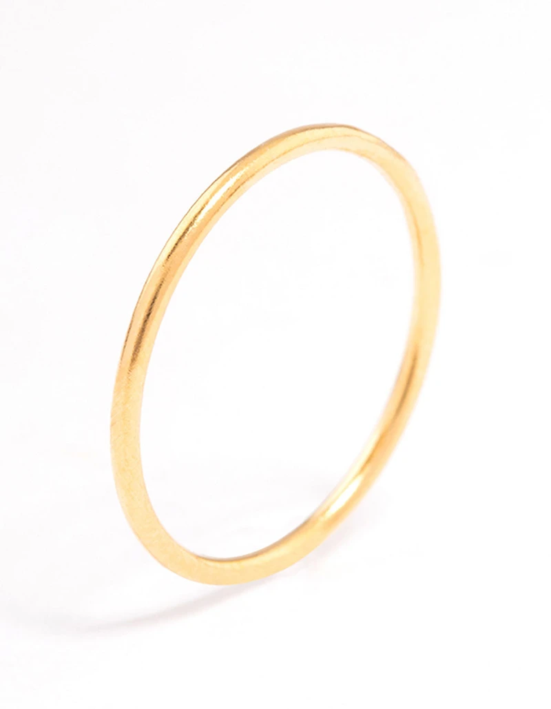 Gold Plated Sterling Silver Thin Band Ring