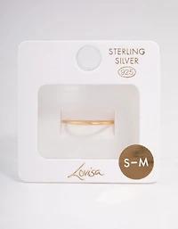 Gold Plated Sterling Silver Thin Band Ring