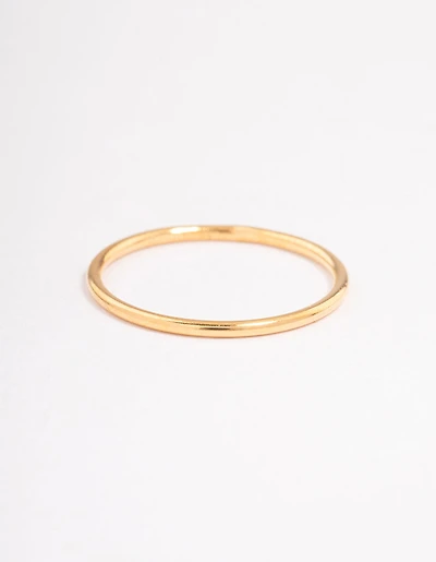 Gold Plated Sterling Silver Thin Band Ring