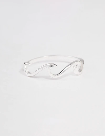 Sterling Silver Ocean Wave Ring