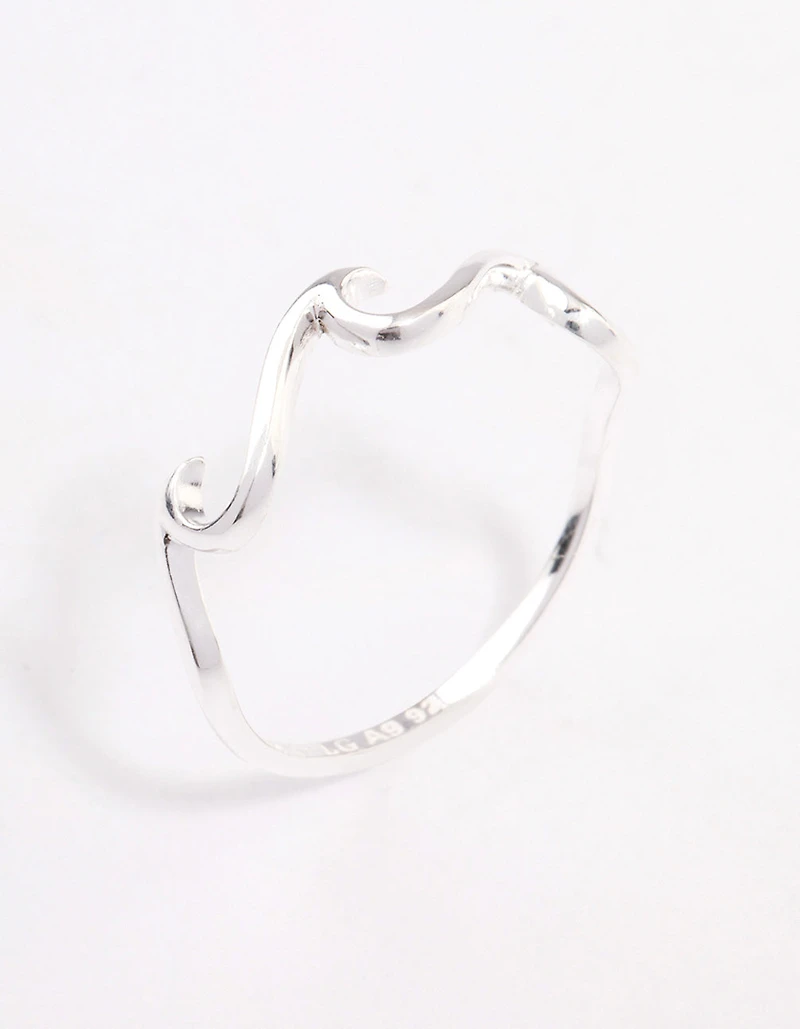 Sterling Silver Ocean Wave Ring