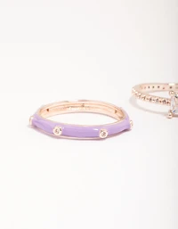 Rose Gold Enamel Ring Pack