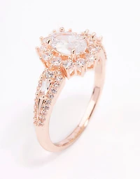 Rose Gold Plated Opulent Statement Ring