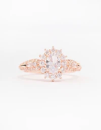 Rose Gold Plated Opulent Statement Ring