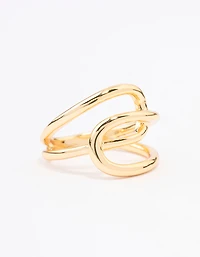 Gold Plated Interlocked Ring