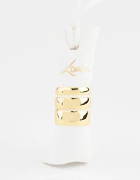 Gold Plated Plain Ring 3-Pack
