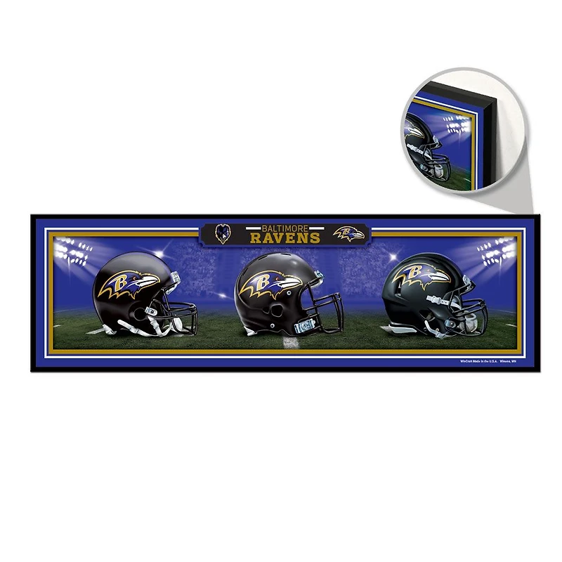 NFL Wood Sign 9"x 30" Ravens