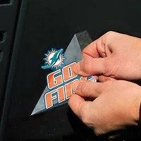 NFL Perfect Cut Decal 4x4 Slogan Dolphins