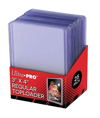 Ultra Pro Toploader 3" X 4"Clear Regular Full Box 25