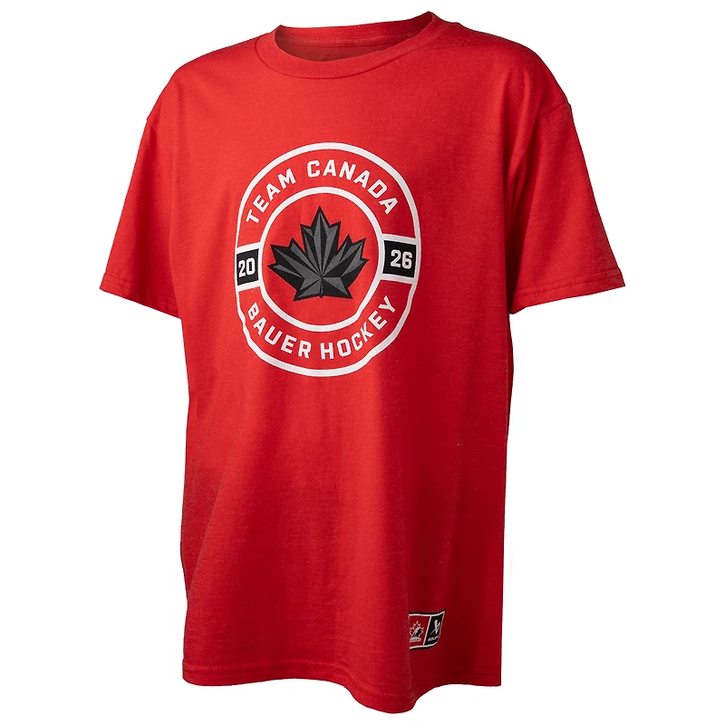 Hockey Canada Youth T-Shirt Red Graphic 2025/2026 Team