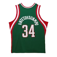 NBA Hardwood Classics Player 2013-14 Swingman Jersey Giannis Antetokounmpo Bucks (Green)