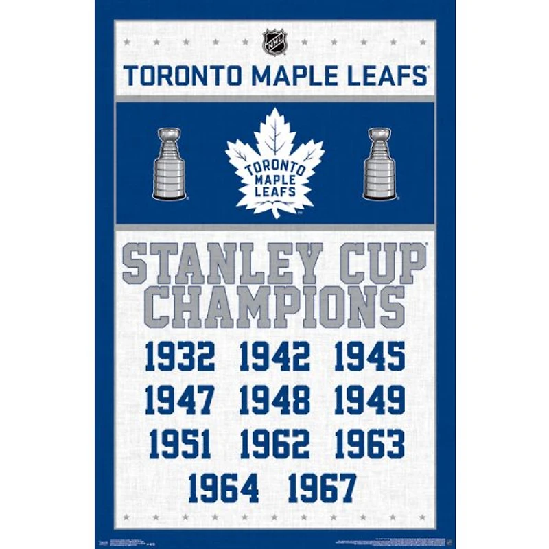 NHL Wall Poster Champions Maple Leafs