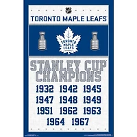 NHL Wall Poster Champions Maple Leafs