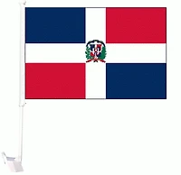 Country Car Flag Dominican Republic