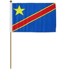Country Stick Flag 12x18 Congo-Kinshasa